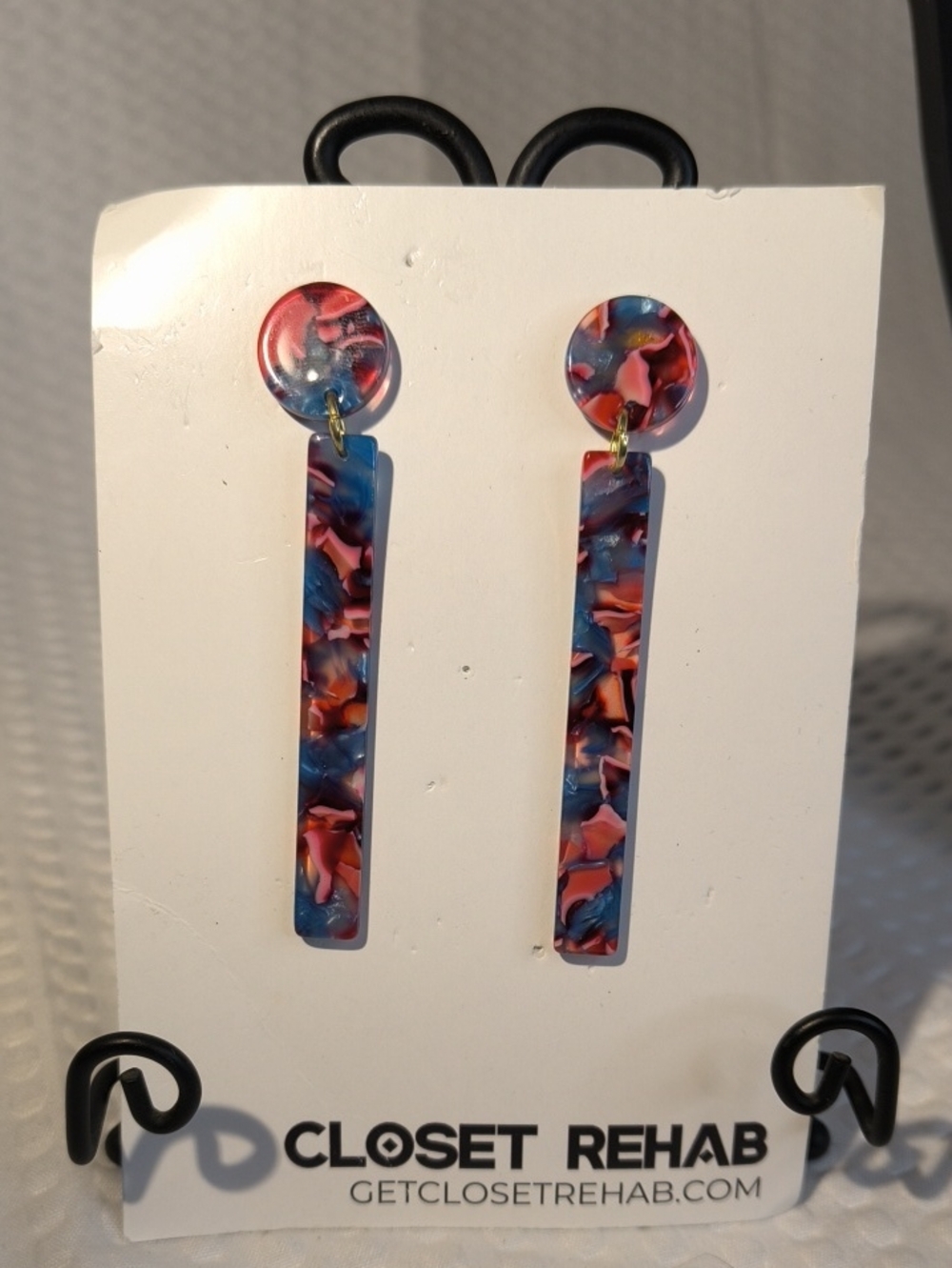 Closet Rehab Matchstick Marbled Resin Drop Earrings You, Me & The Sea